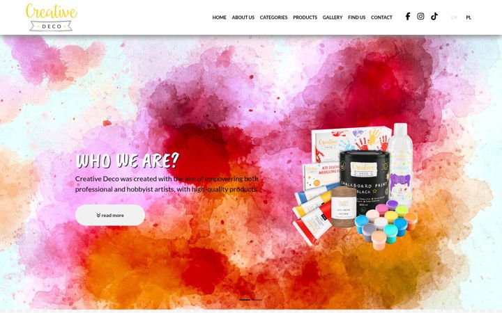 Screenshot of creativedeco.co.uk