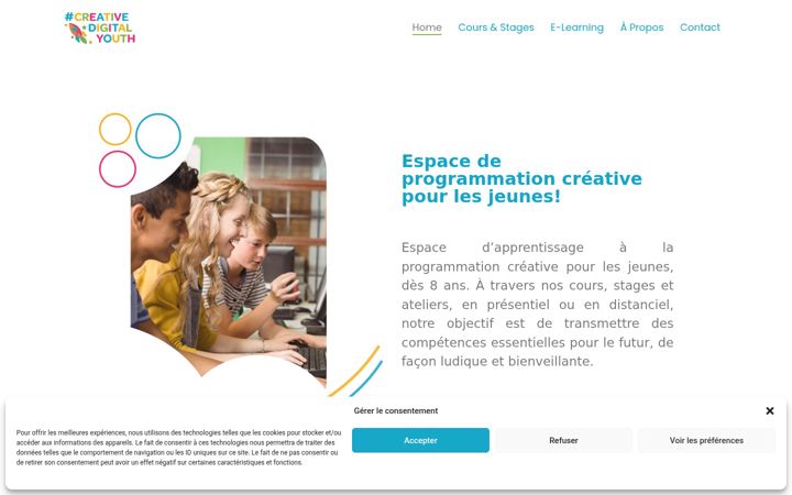 Screenshot of creativedigitalyouth.be