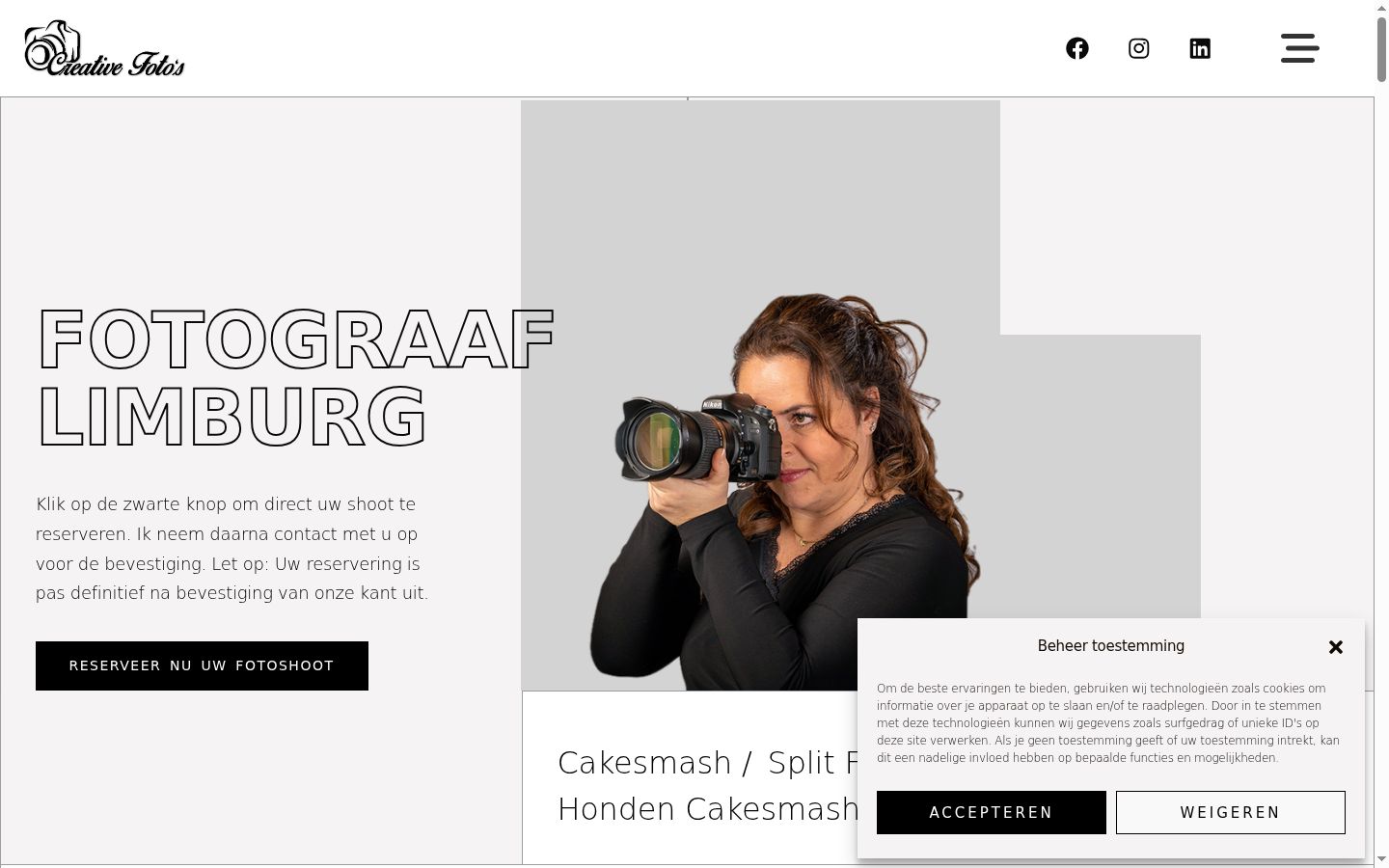 Skärmbild av samtyckesbannern som visades före någon interaktion