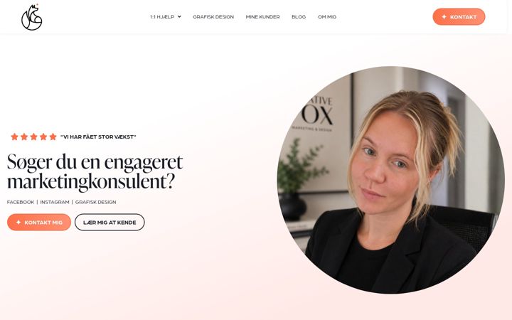 Screenshot of creativefox.dk