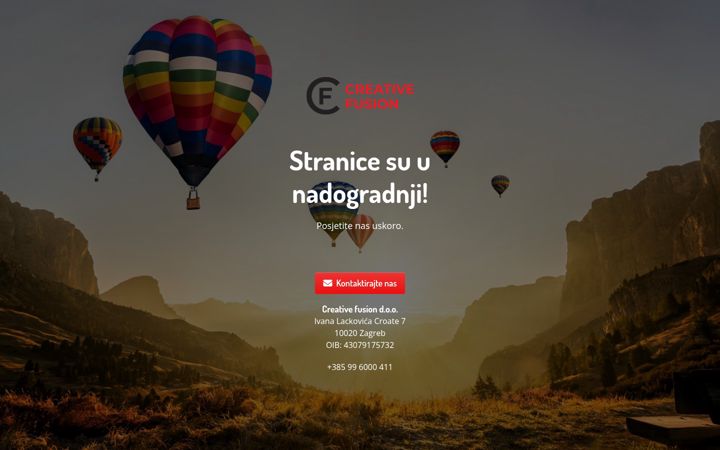 Snimka zaslona za creativefusion.hr