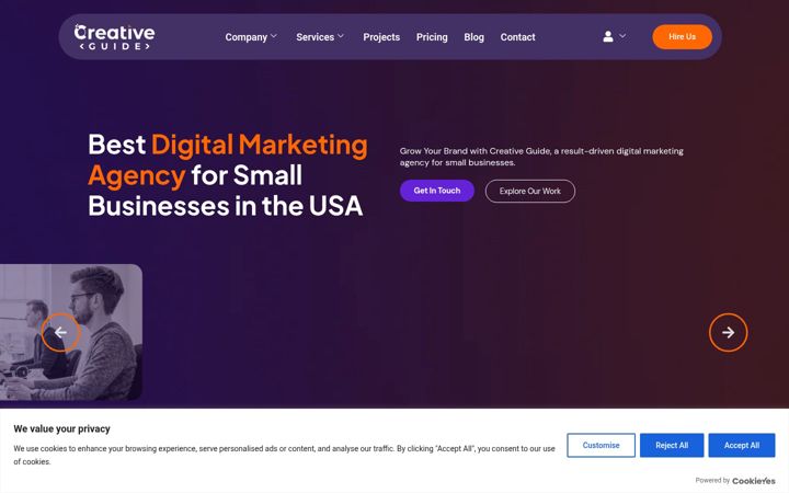 Screenshot of creativeguide.co