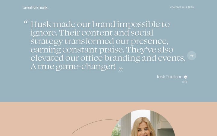 Screenshot of creativehusk.co.uk