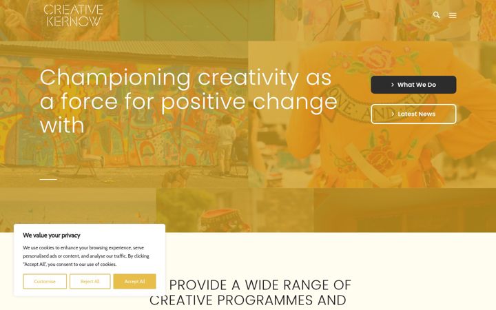 Screenshot von creativekernow.org.uk