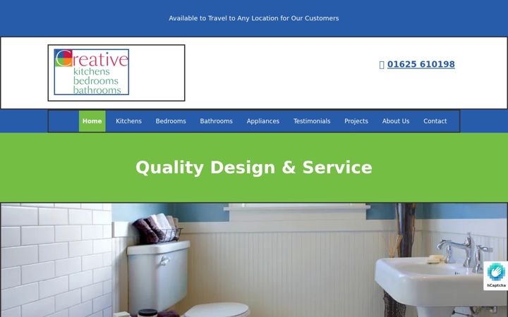 Screenshot von creativekitbedbath.co.uk