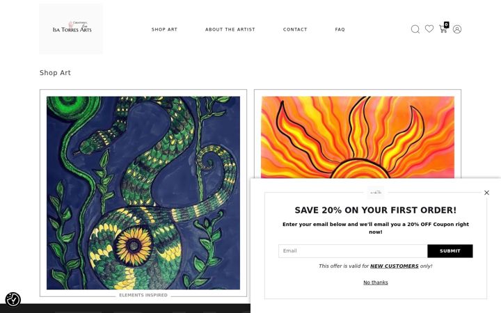 Screenshot of creativelyisa.com