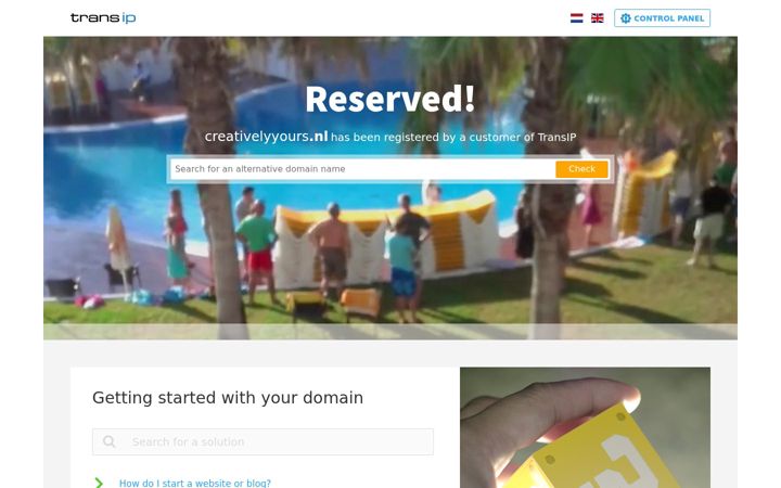 Screenshot of creativelyyours.nl