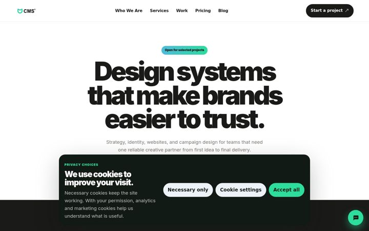 Screenshot of creativemartinstudios.com