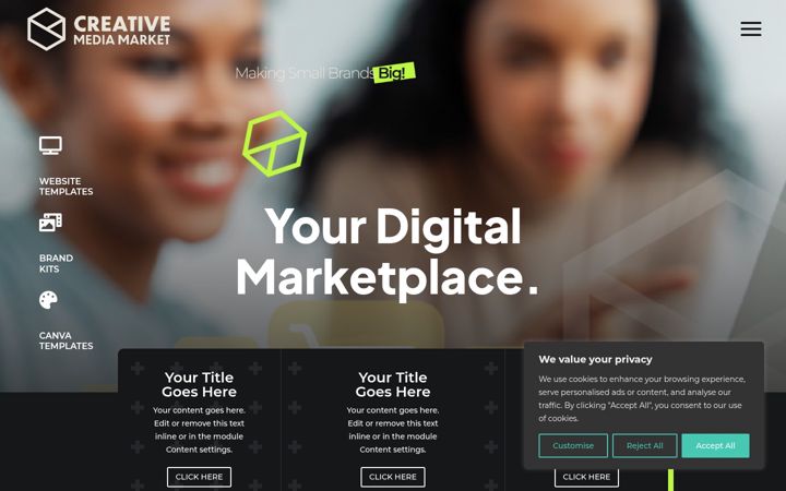 Screenshot of creativemediamarket.com