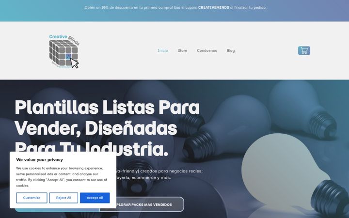 Screenshot of creativeminds.marketing