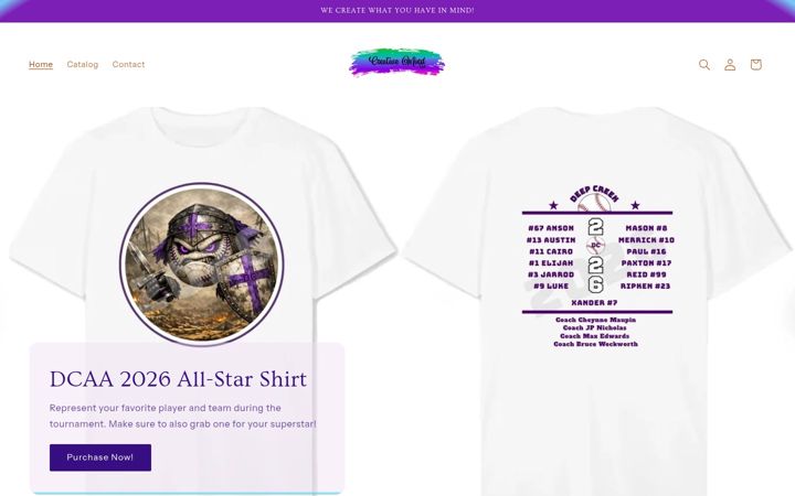Screenshot of creativemindwear.com