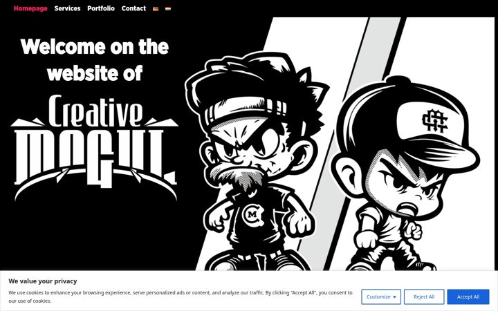 Screenshot of creativemogul.de