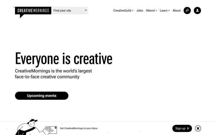 Képernyőkép: creativemornings.com