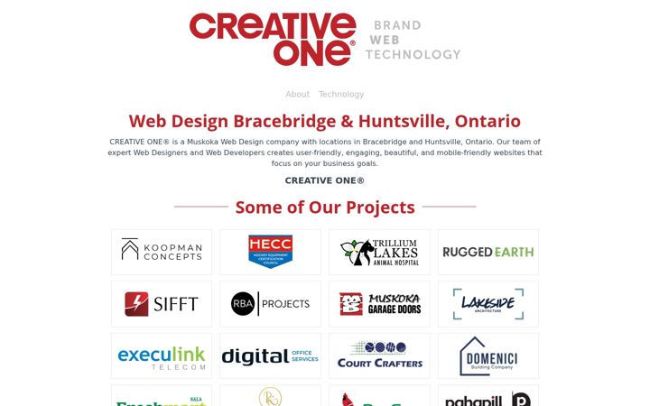 Screenshot of creativeone.ca