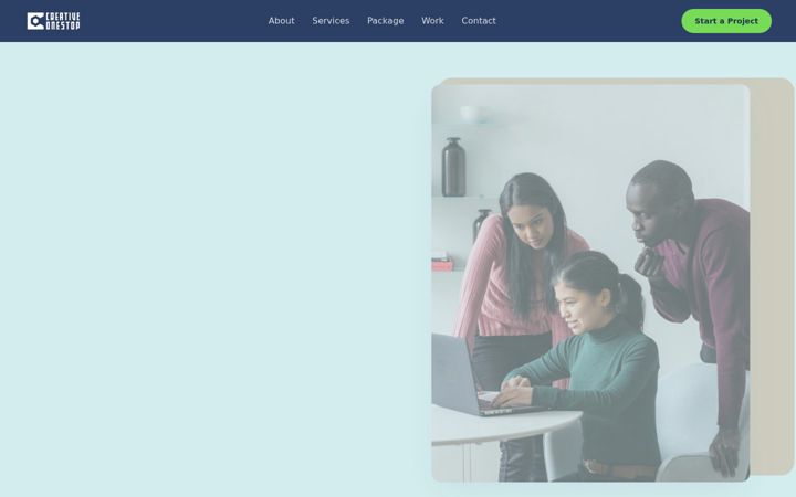 Screenshot of creativeonestop.co.uk