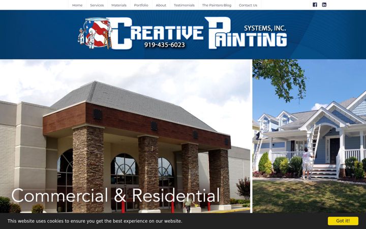 Screenshot of creativepaintingsystems.com