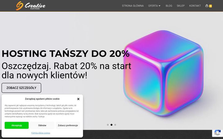 Captură de ecran a creativepartners.pl