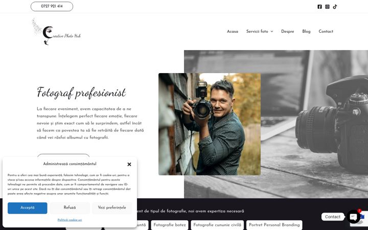 Screenshot of creativephotohub.ro