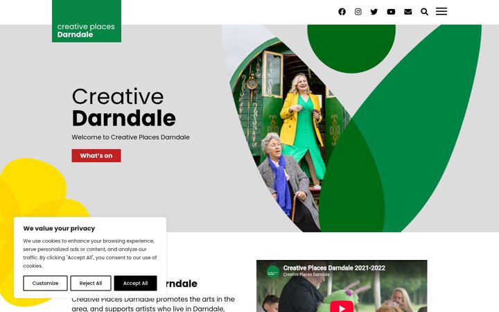 Skærmbillede af creativeplacesdarndale.ie
