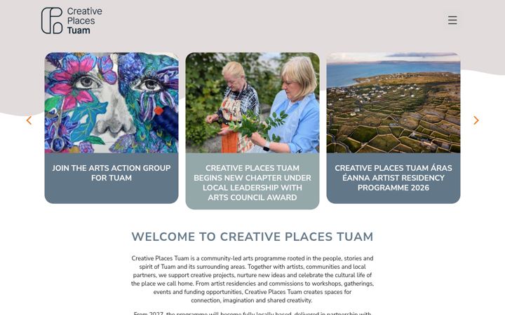 Skærmbillede af creativeplacestuam.ie