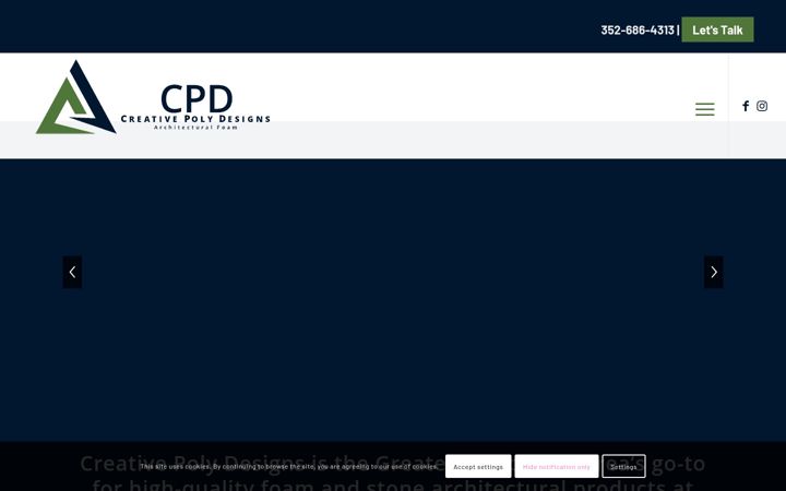 Screenshot of creativepolydesigns.com