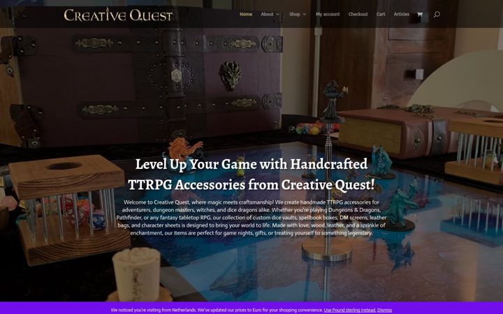 Екранна снимка на creativequest.co.uk