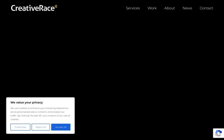 Screenshot of creativerace.co.uk