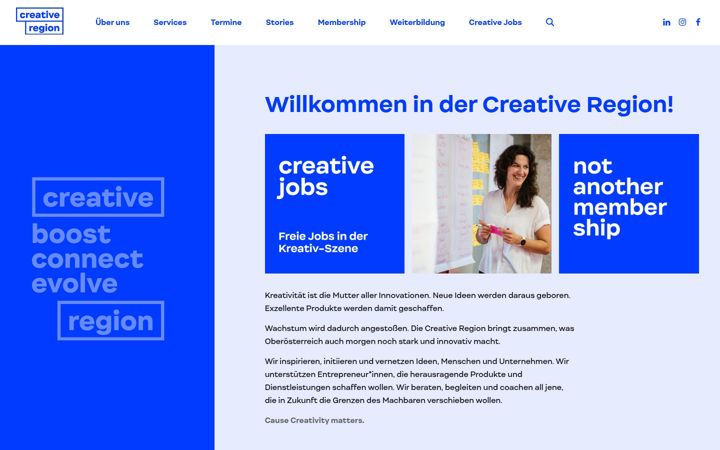 Screenshot of creativeregion.org