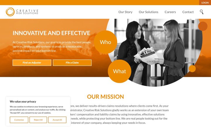 Screenshot of creativerisksolutions.com