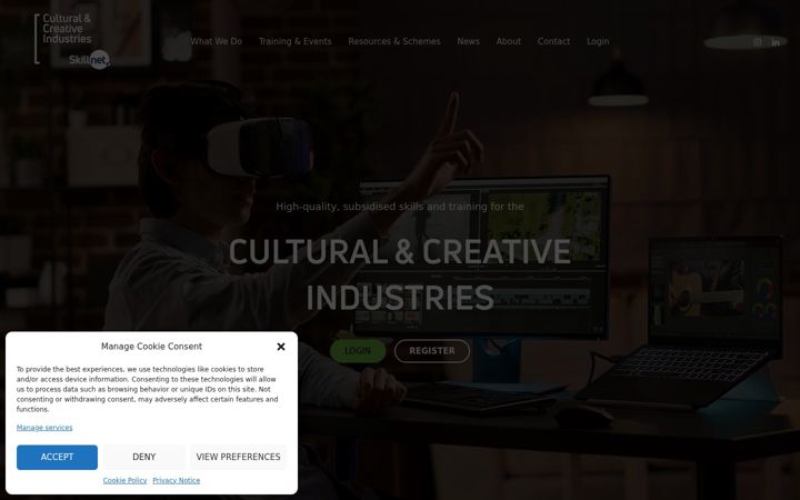 Skærmbillede af creativeskillnet.ie
