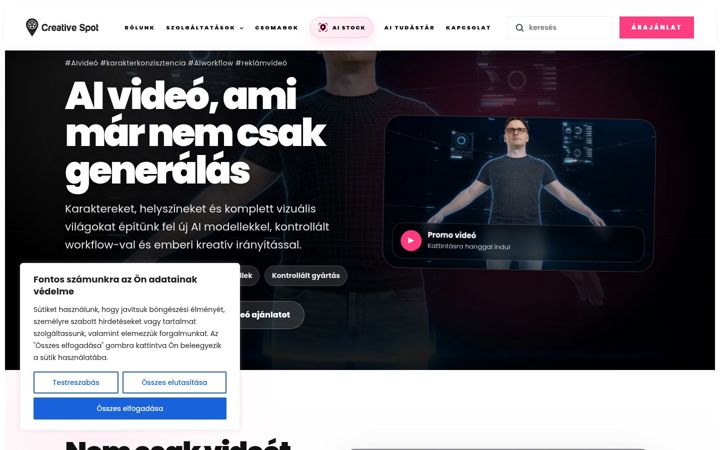 Skærmbillede af creativespot.hu