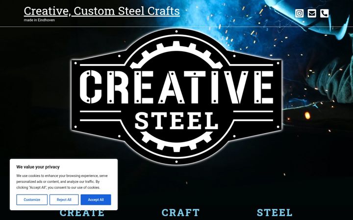 Screenshot of creativesteel.eu