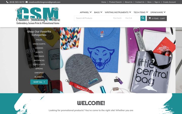 Screenshot of creativestitchingandmore.net