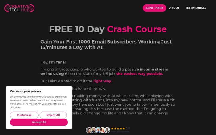 Screenshot of creativetechhub.net