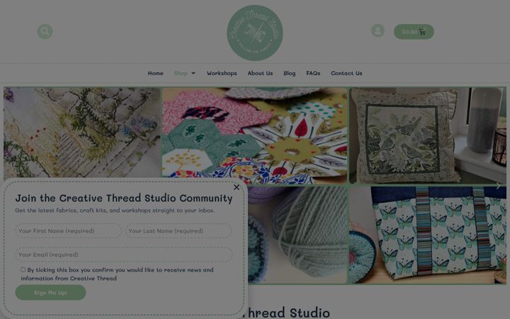Screenshot of creativethreadstudio.co.uk