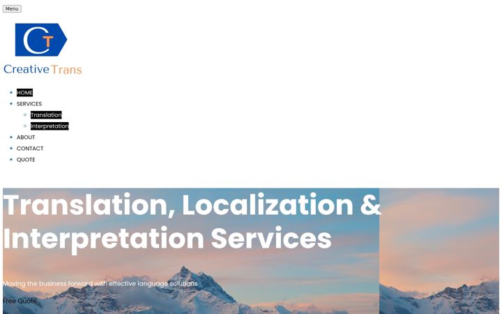 Screenshot of creativetrans.net