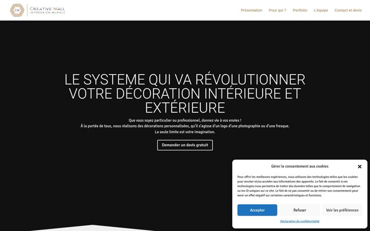 Screenshot of creativewall.fr
