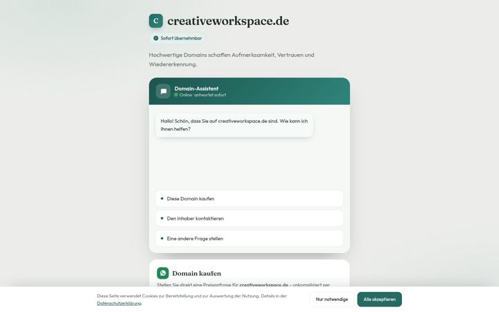 Screenshot of creativeworkspace.de