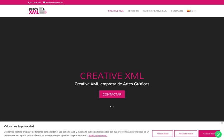 Screenshot of creativexml.es