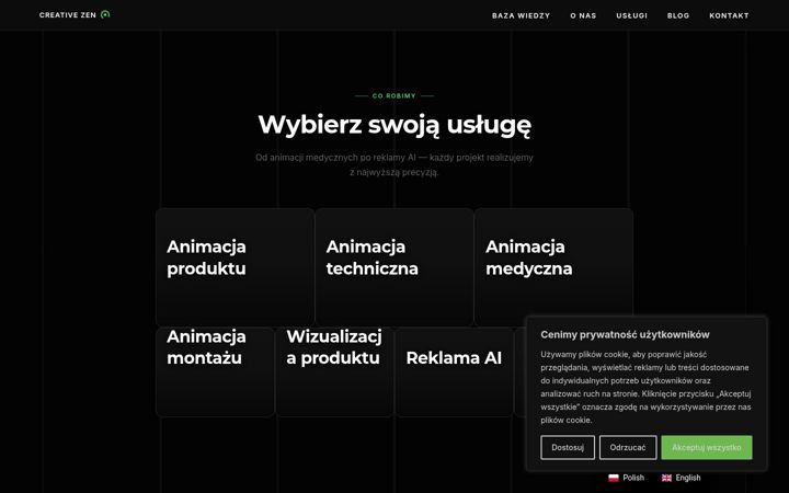 Captură de ecran a creativezen.pl