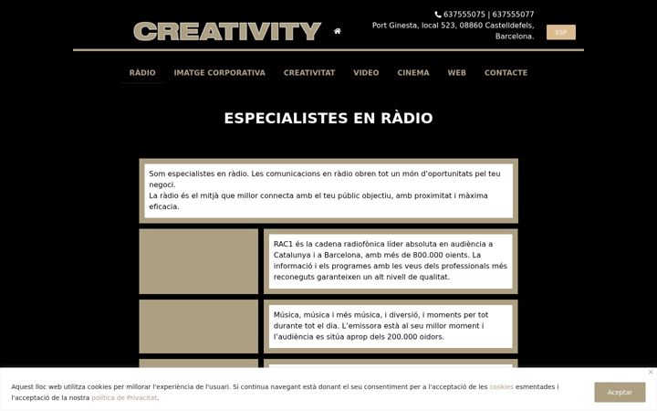 Screenshot of creativity.cat