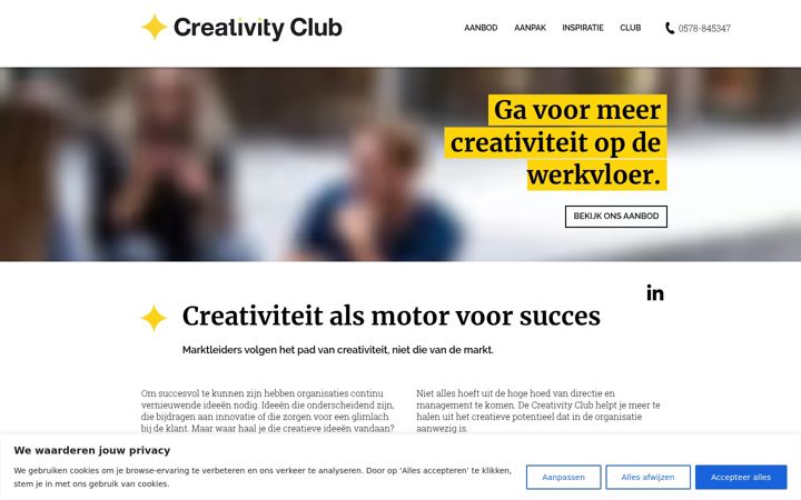 Screenshot of creativityclub.nl