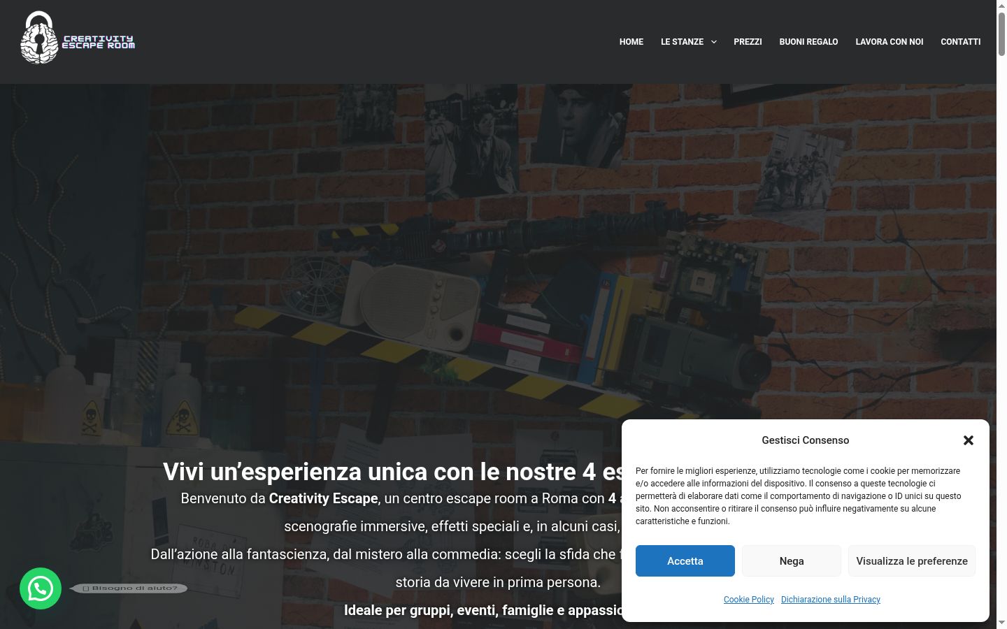 Captura de pantalla del banner de consentimiento mostrado antes de cualquier interacción