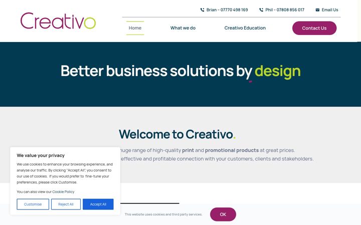Screenshot of creativodesign.co.uk