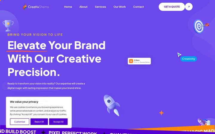 Screenshot of creativshems.com