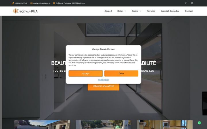 Screenshot of creativsol.fr