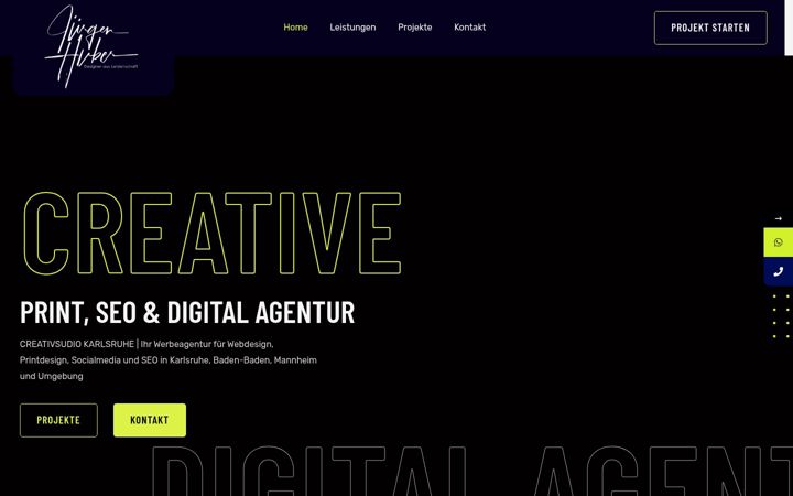 Screenshot of creativstudio-karlsruhe.de