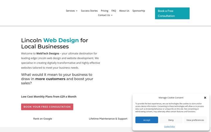 Screenshot of creatixcms.co.uk