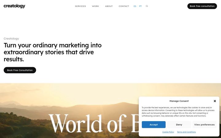 Screenshot of creatology.io
