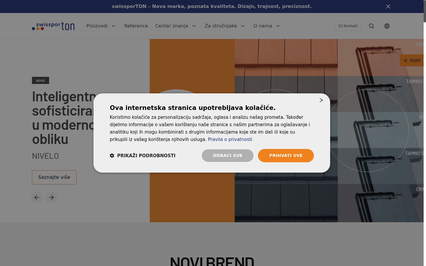 Screenshot van de toestemmingsbanner zoals getoond vóór enige interactie